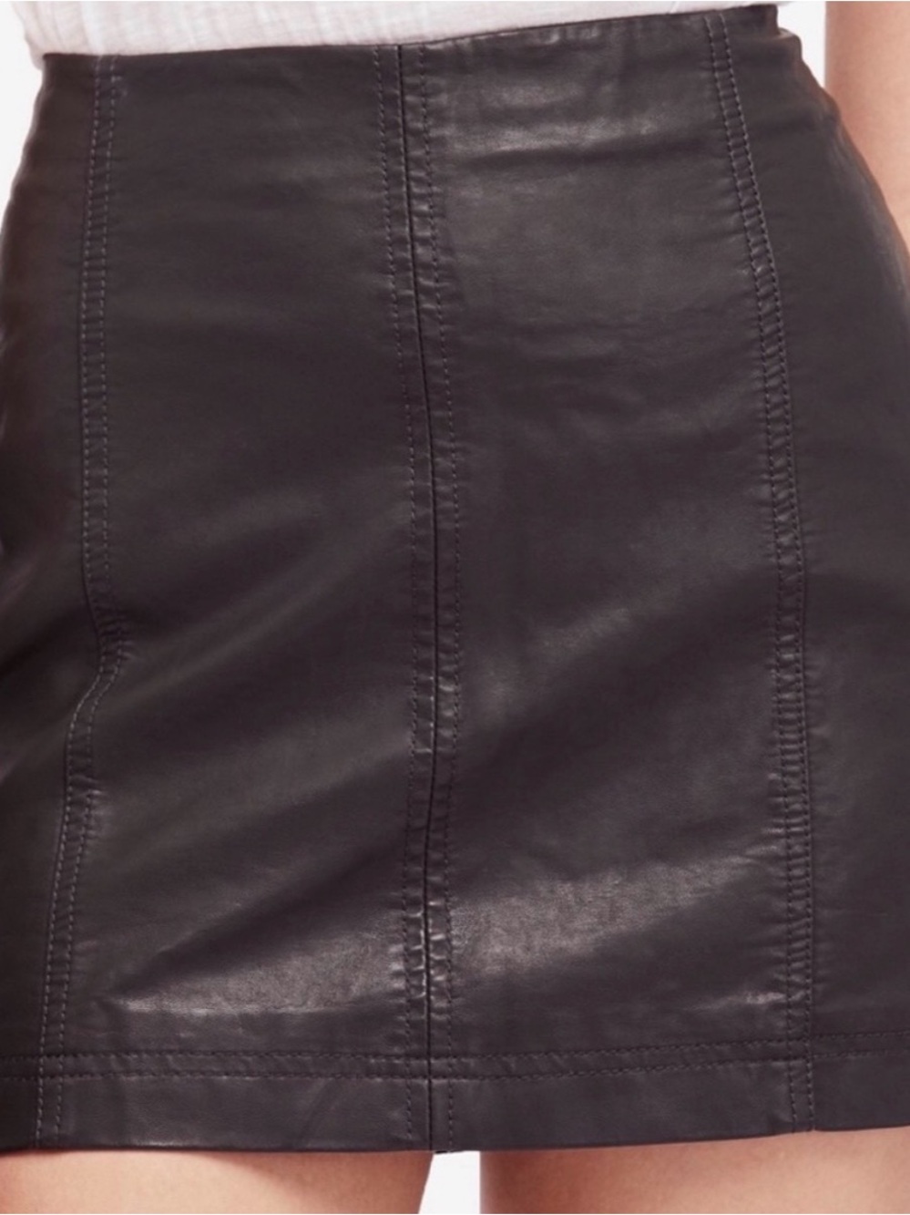 Modern Femme Vegan Leather Mini Skirt by Free People (size 4)